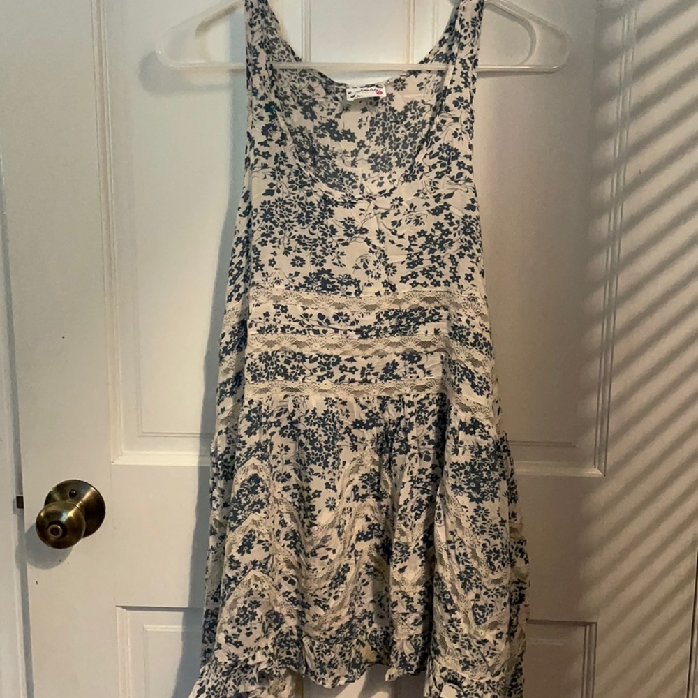 Free People Lace and Voile Trapeze Dress